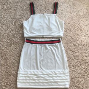 NWOT 2 Piece Crop Tank & Mini Skirt Large